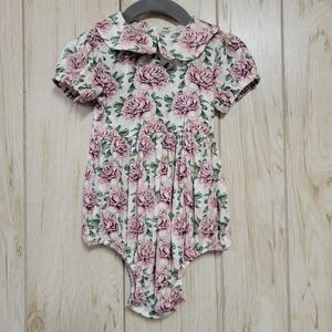 KATE QUINN Peony Peter Pan Bubble Short Sleeve Bamboo Bodysuit